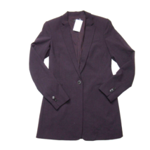NWT Theory Marcela in Dark Merlot Urban Stretch Wool Long Blazer Jacket 8 - £77.85 GBP