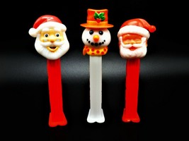 Pez Dispenser Cartoon Santa Frosty Lot of 3 Candy 2000&#39;s - £9.27 GBP