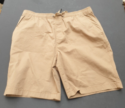 NWT Gap Pull-On Shorts Men&#39;s L Elastic Waist Drawstring Casual Khaki - £18.81 GBP
