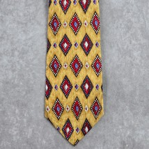 Jos. A. Bank Corporate Collection Yellow Geometric Silk Men&#39;s Neck Tie NWOT - $25.00