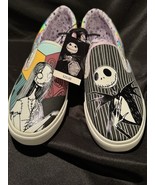 Disney Jack &amp; Sally Slip-Ons 9 | Nightmare Before Christmas 30th Anniver... - $33.07 CAD