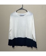 Tavi KNIT BLOUSE LONG Sleeves BLACK WHITE SZ XL NEW - $483.74 MXN