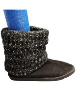 Kohl&#39;s Winter Boots Girls Size 5 Black So Knit Sequin Warm Pull On RN# 7... - $27.69