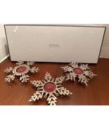 Restoration Hardware Snowflake Tealight Candle Holders Set of 3 - $47.80 CAD