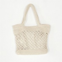 E foldable soft rope crochet shoulder bags for women 2021 handmade woven large capacity thumb200