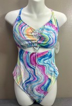 New With Tags Mynah One Piece Swim Bathing Suit Size Large Retails $74 - $24.74