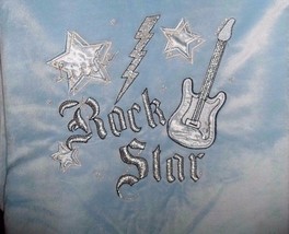 Koala Baby LITTLE ROCK STAR Blanket Blue Velour Guitar 30x40 Satin Edge - £23.74 GBP
