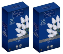 Celebrations 4765671 Christmas String Lights LED C9 Cool White 25-ct 16&#39;... - £24.47 GBP