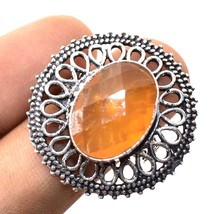 Citrine Topaz Faceted Gemstone Valentine&#39;s Day Gift Ring Jewelry 7.25&quot; SA 2350 - £4.80 GBP