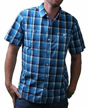 LRG Uomo Interstate Manica Corta Viola O Turchese Tessuta con Bottoni Gi... - $546.44 MXN