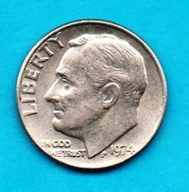 1974 Roosevelt Dime - Moderate Wear - $0.10
