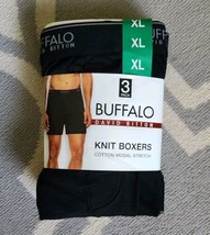Mens David Bitton Buffalo Knit Boxers 3 Pack Cotton Modal Stretch XL 40-... - $17.72
