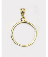 14k solid Yellow gold 4-Prong Coin Bezel Frame 1 Oz Gold Mexican Onza   ... - £173.57 GBP