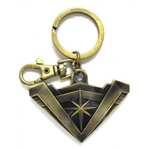 Wonder Woman Tiara Logo Brass Colored Metal Pewter Key Ring Keychain NEW UNUSED - £6.88 GBP