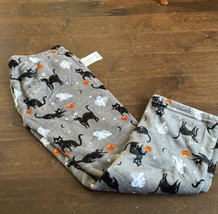 Daydream Halloween Cat Ghost  Plush Pajama Pants New Sz L - £18.37 GBP