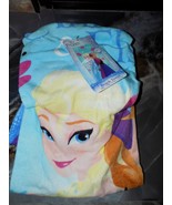 Disney Frozen Anna &amp; Elsa Blue Beach Bath Towel 28 x 58 in NEW - $22.20 CAD