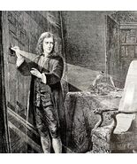 Isaac Newton Analysing A Ray Of Light Typogravure Victorian 1894 Science... - $1,283.90 MXN
