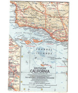 Vintage 1966 National Geographic Map of Northern And Southern California - £15.54 GBP