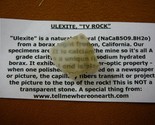(R35-52) Ulexite GEM gemstone Mineral TV rock Boron California display s... - $14.01