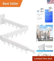 Collapsible Wall-Mounted Drying Rack - Metal Clothes Hanger, 220 lbs Cap... - $883.36 MXN