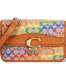 Coach Studio Shoulder Bag Crossbody Rainbow Coatd Canvs Handbag Purse CA... - $277.19