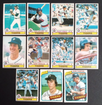1979 &amp; 1980 O-Pee-Chee OPC Detroit Tigers Baseball Card Lot NM+ (11 Cards) - £7.87 GBP