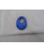Dark Blue Color Howlite Oval Disc Hooplet Earring Charms For Jewelry making - €8,18 EUR