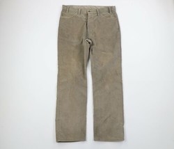 Vintage 80s Levis Mens Size 36x30 Faded Straight Leg Corduroy Pants Green USA - £88.02 GBP