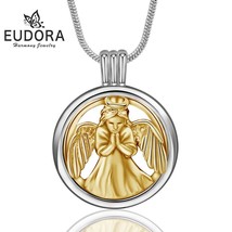 Copper 20mm Aroma Diffuser Angel Fairy Locket Pendants Perfume Essential... - £12.58 GBP