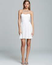 New NWT $385 Womens 8 Jill Jill Stuart White Floral Flower Sequin Dress ... - $381.15