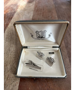 Vintage Tie Clip &amp; Cuff Links Sterling Silver Mr. X With Box! - $35.91 CAD