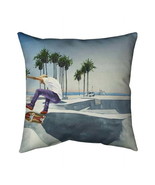 18 x 18 in. Skate Park California-Double Sided Print Indoor Pillow Cover - £28.66 GBP