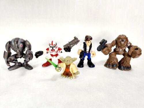 Primary image for Lot Of 5 Hasbro Star Wars Galactic Heroes Figures Chewbacca Han Solo Trooper