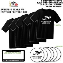 Custom T Shirts, Stickers, And License Plate Frame Your Own Custom Logo ... - £356.32 GBP