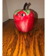 1974 Ceramic Apple Pencil Holder-Desktop Teacher 5&quot; Tall - $23.18 CAD