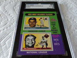 1975 Yogi Berra / Roy Campanella Mv Ps # 193 Topps Sgc 80 Baseball - $54.99