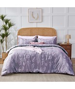 Floral Comforter Set Queen Lavender, Cute Flower Bed In A Bag Queen, All... - $51.94