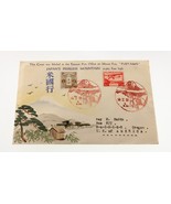 Karl Lewis 1934 Peint à la Main Aquarelle Housse Japon To Ou, USA Fujiya... - $314.81