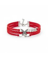 Red Braided Bracelet with Love Infinity Charm - $17.29 CAD