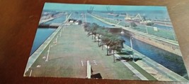 Sault Ste. Marie MI-Michigan, Aerial View of SOO Locks, Giant Postcard - £3.66 GBP