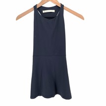 Susana Monaco slate blue strappy back hi neck fit flare tank top small M... - £23.97 GBP