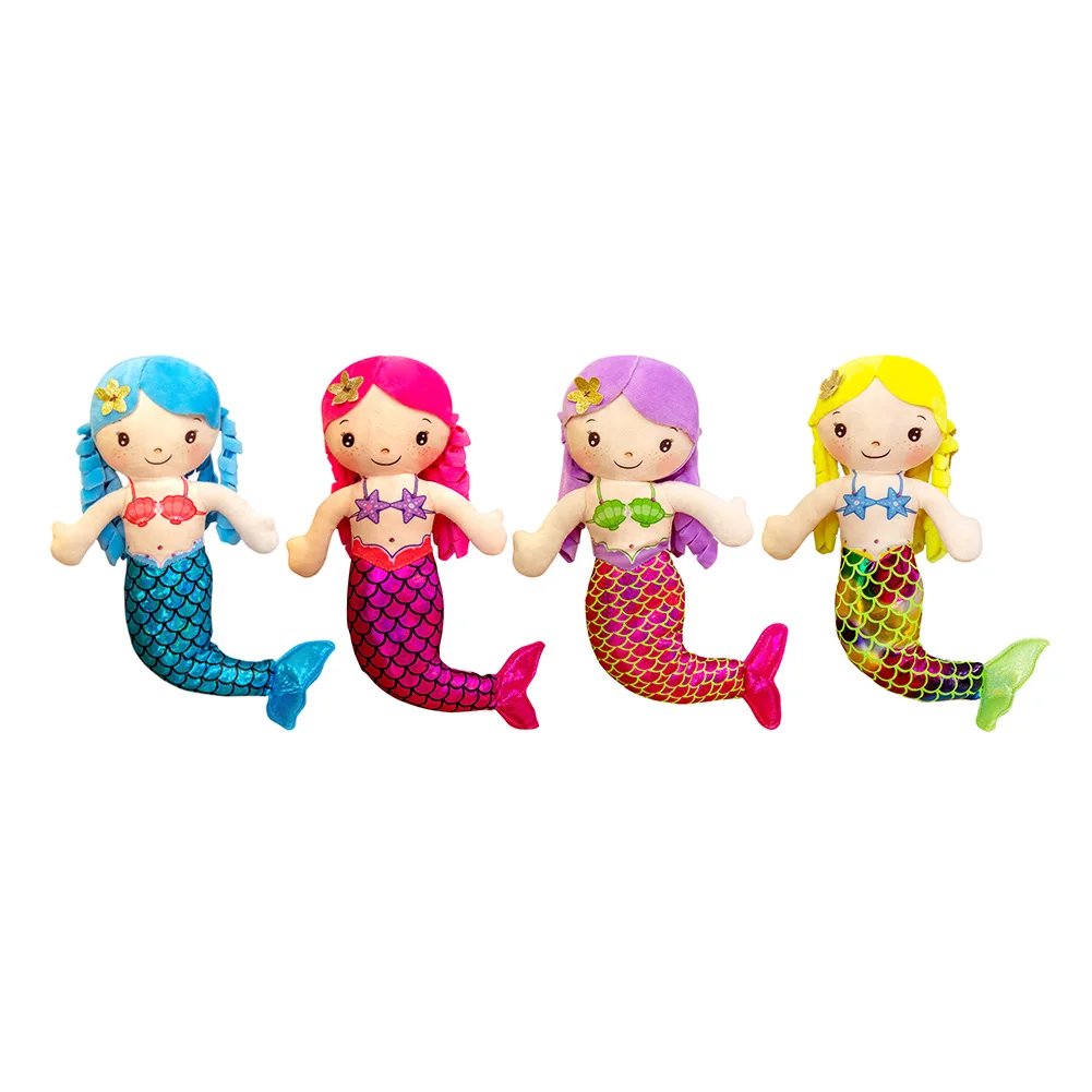 Plush Cartoon Mermaid Comfort Doll Mini Cute Pillow Baby Stuffed Toys Room Decor - £8.99 GBP+