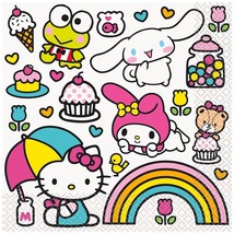 Hello Kitty Lunch Dinner Paper Napkins 16 Per Package New - £4.66 GBP
