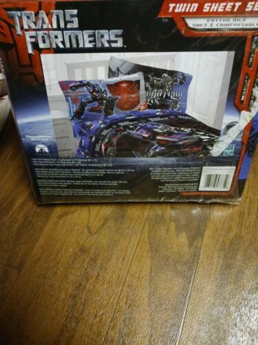 Primary image for Vintage Transformers Twin Size Sheet Sets 2006 Comes With Fitted Sheet Flat...