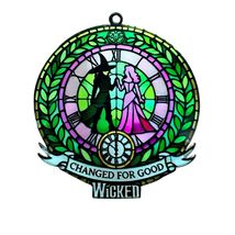Elphaba and Glinda Suncatcher, Wicked Stained Glass Suncatcher, Changed ... - $239.09 MXN