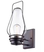 Globe Electric Vintage Covington 1-Light Black Outdoor Wall Lantern Sconce - £34.94 GBP