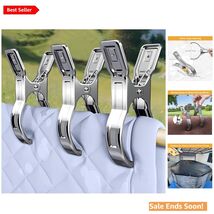 Metal Pool Cover Clips for Sunbeds and Lounge Chairs Large Silver Rustpr... - $30.64