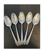 5 Oneida Community Evening Star Teaspoons Silverplate Flatware - €17,11 EUR