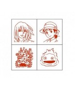 Original Ghibli Studio - Howls Moving Castle - Wooden Stamp Set of 4 Sta... - $429.50 MXN
