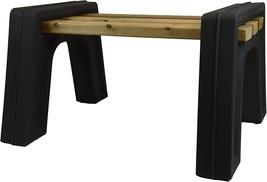Custom Length Lightweight Indoor Or Outdoor Backless Bench Ends, Black Color, - £62.49 GBP